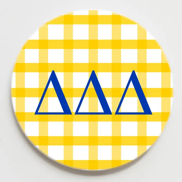 Gingham Button