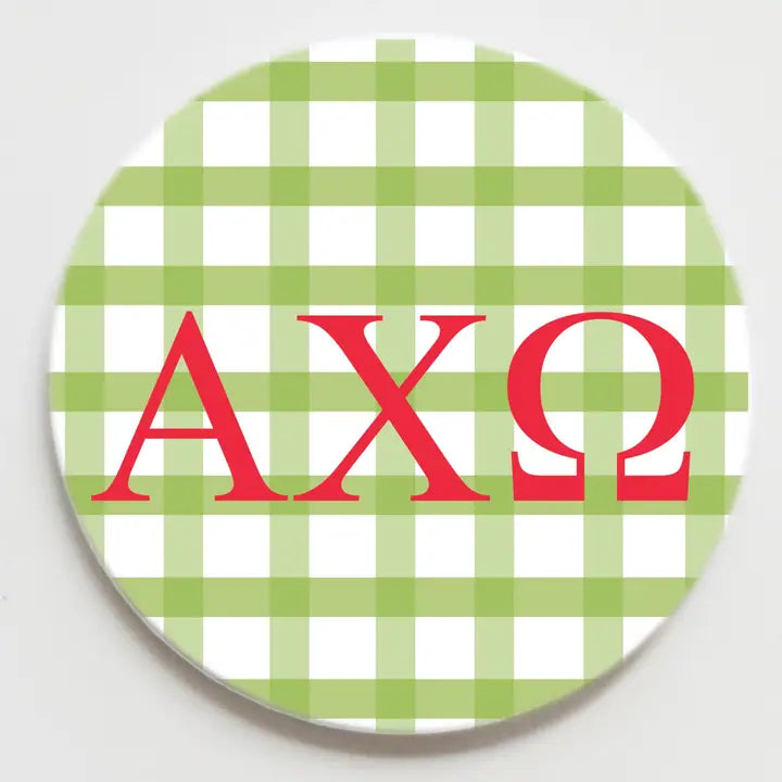 Gingham Button