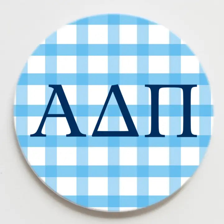 Gingham Button
