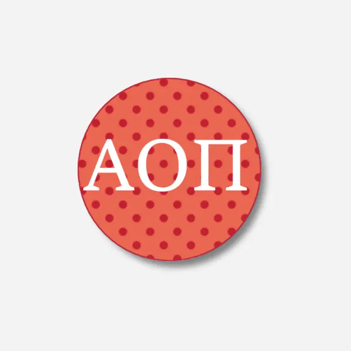 Letters With Polka Dots Button