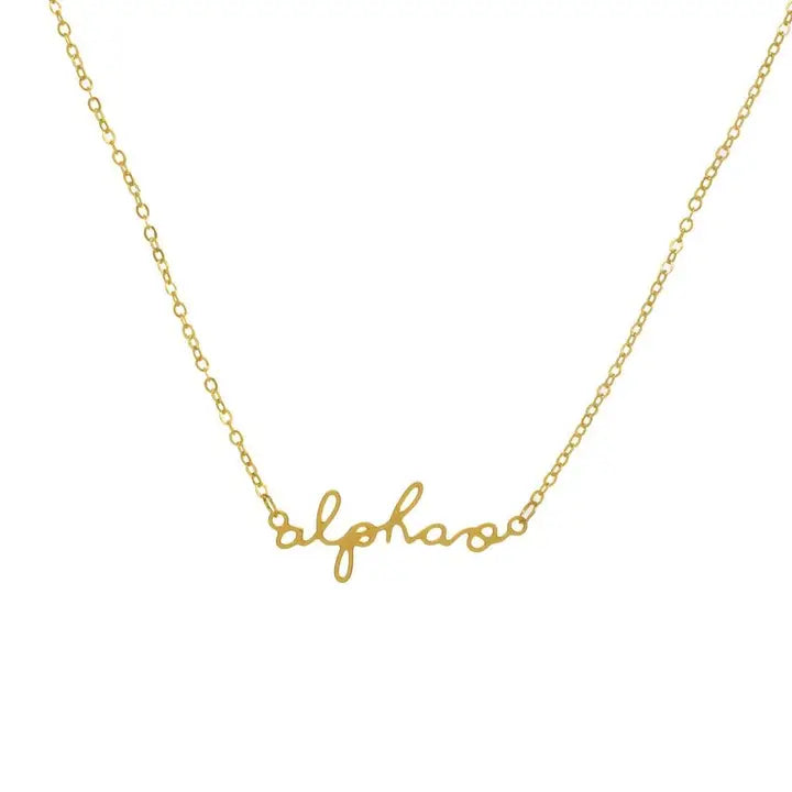 Script Necklace