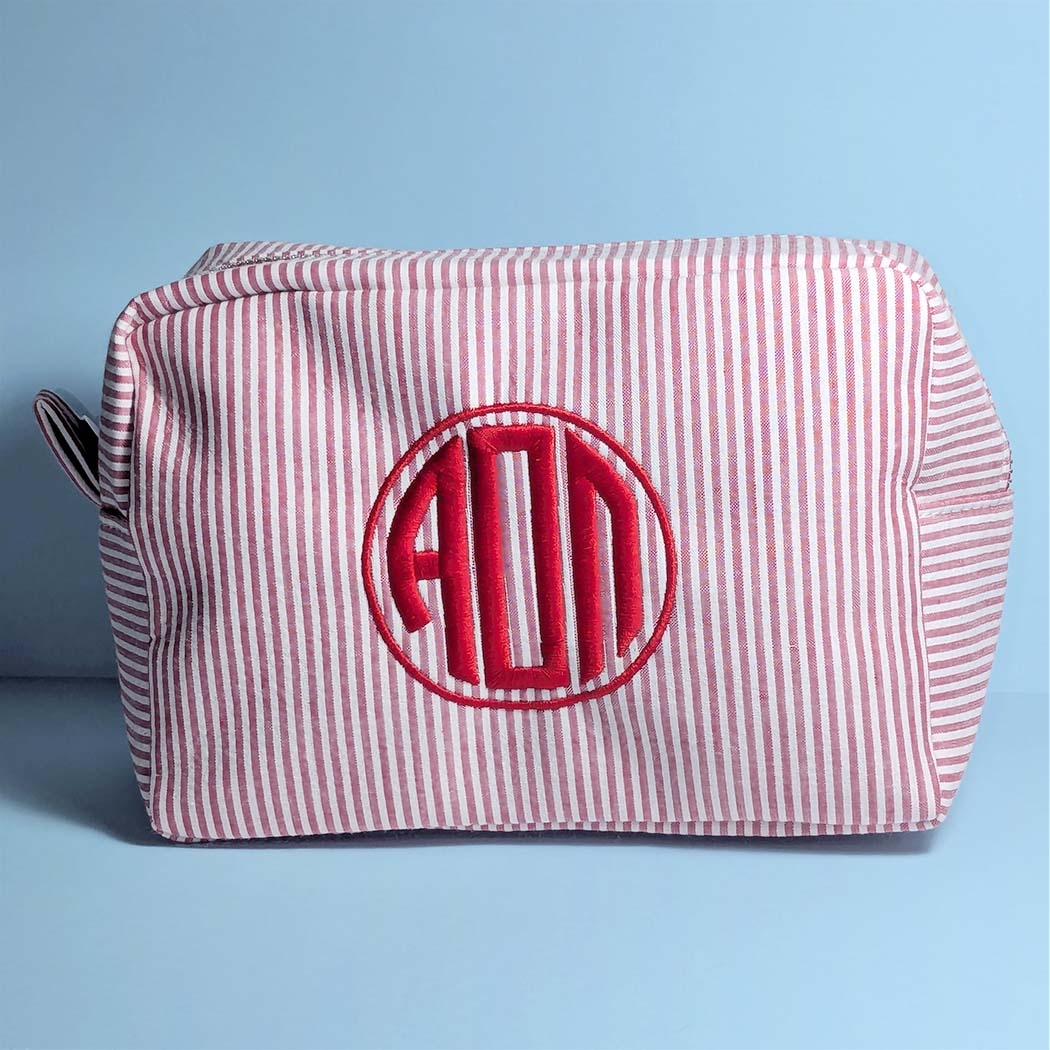 Seersucker Cosmetic Bag
