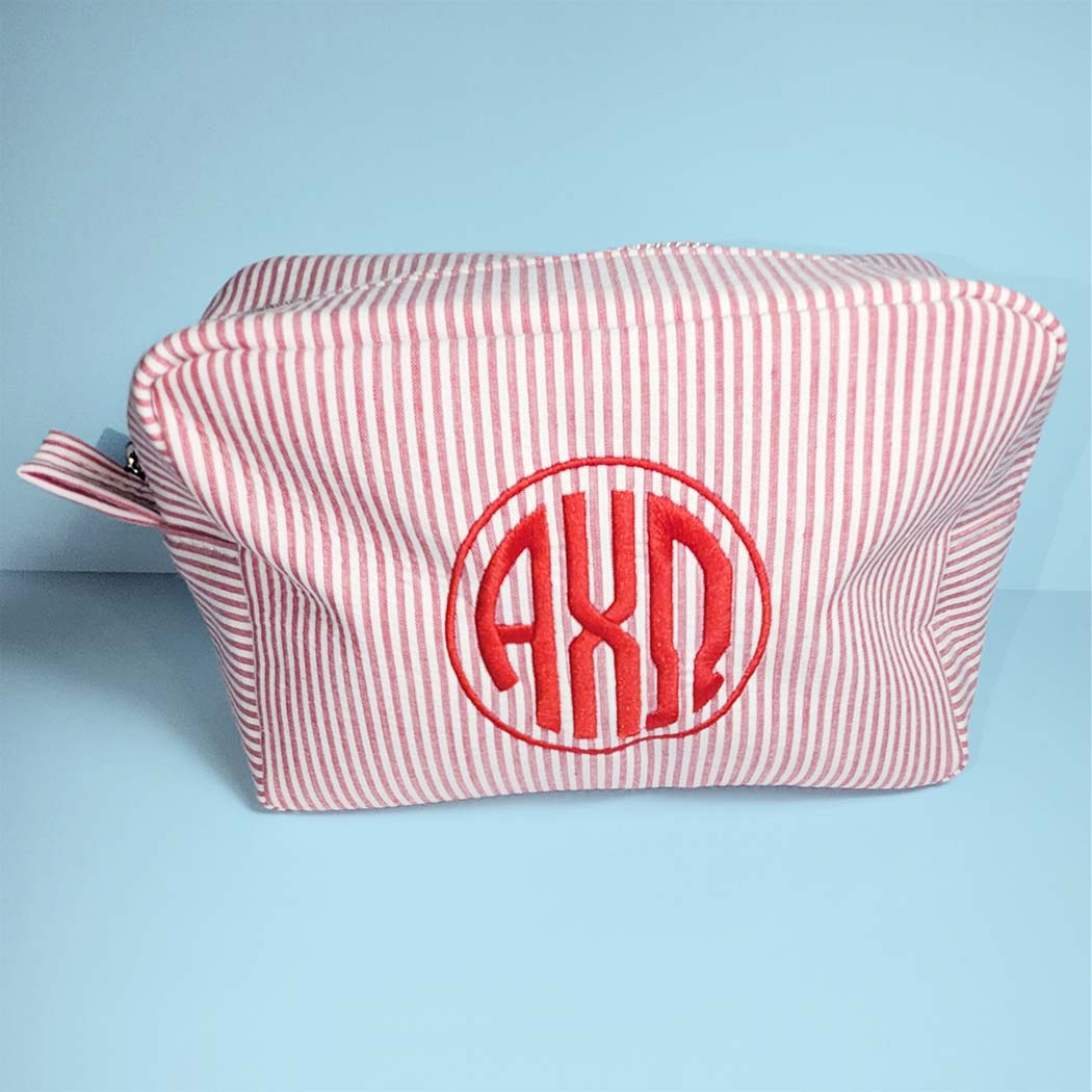 Seersucker Cosmetic Bag
