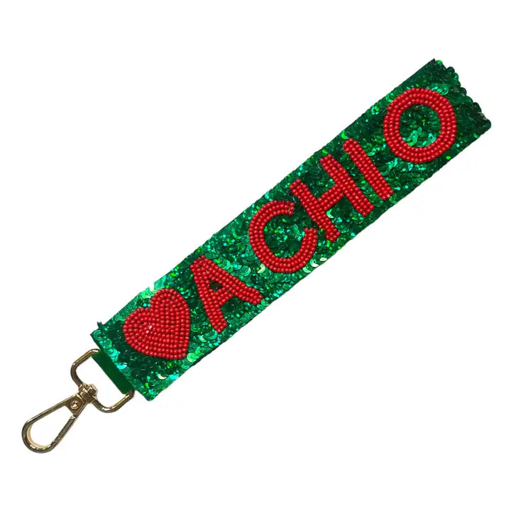 I Heart Sequin Wristlet