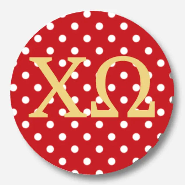 Letters With Polka Dots Button