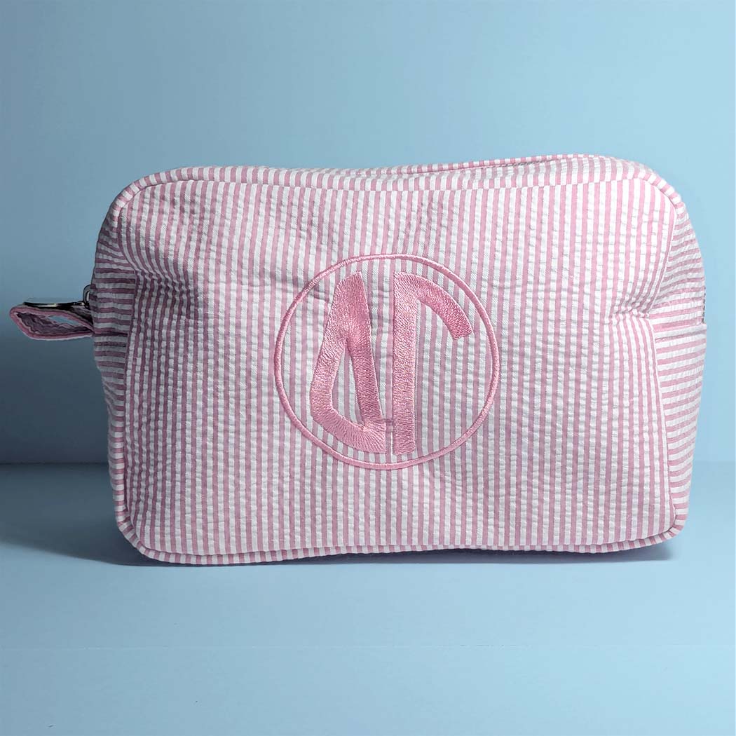Seersucker Cosmetic Bag