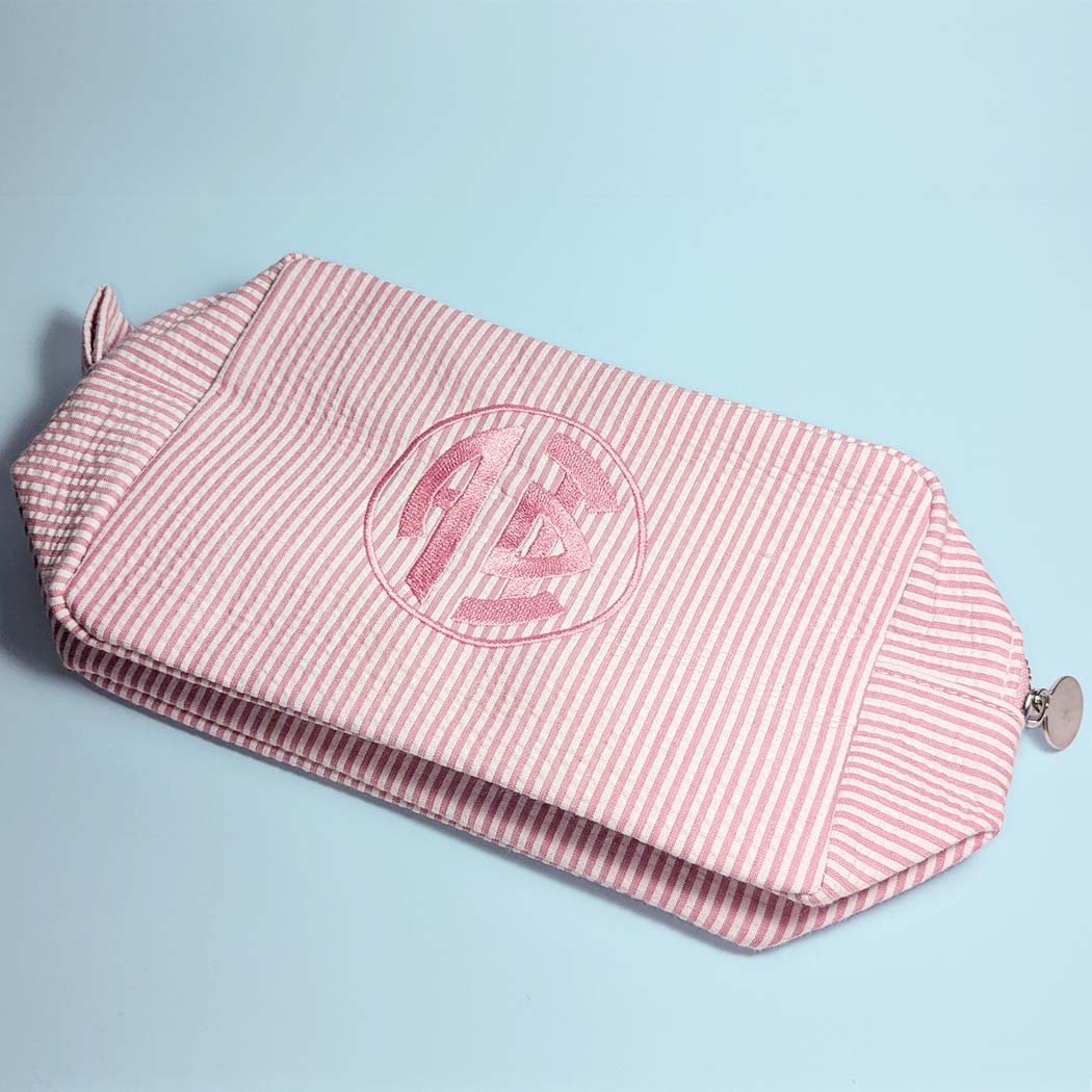 Seersucker Cosmetic Bag