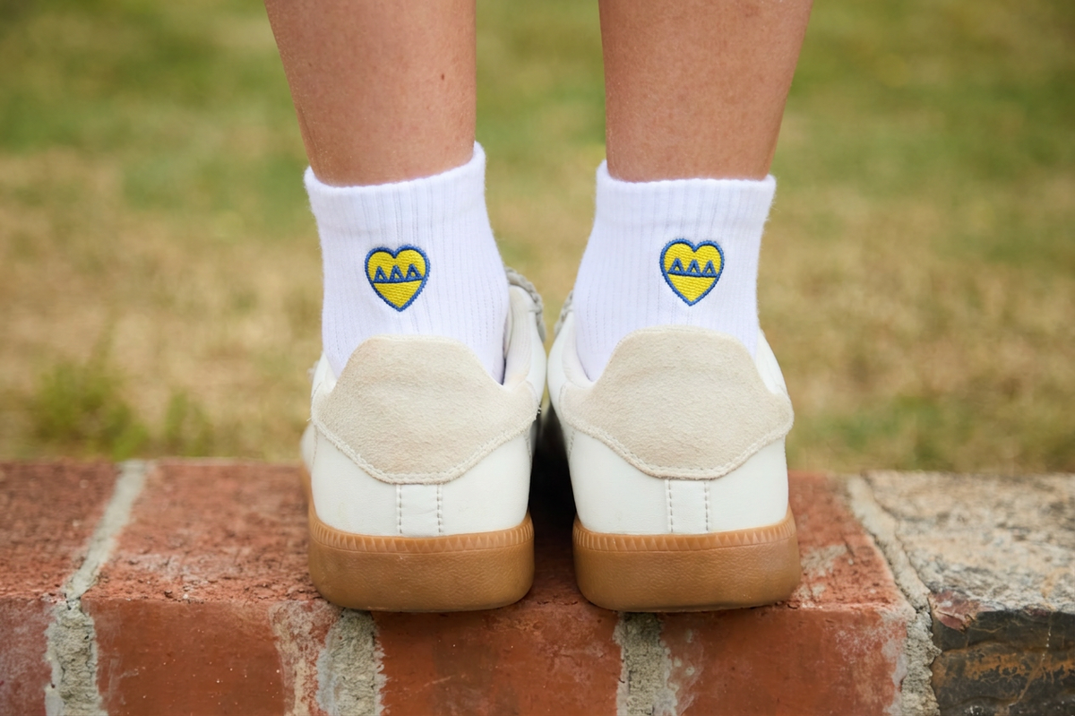 Embroidered Heart Socks