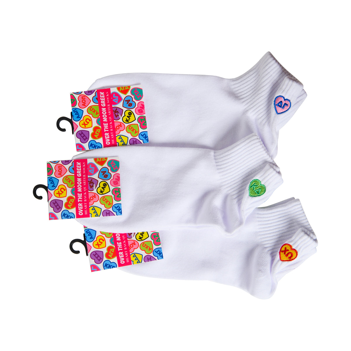 Embroidered Heart Socks