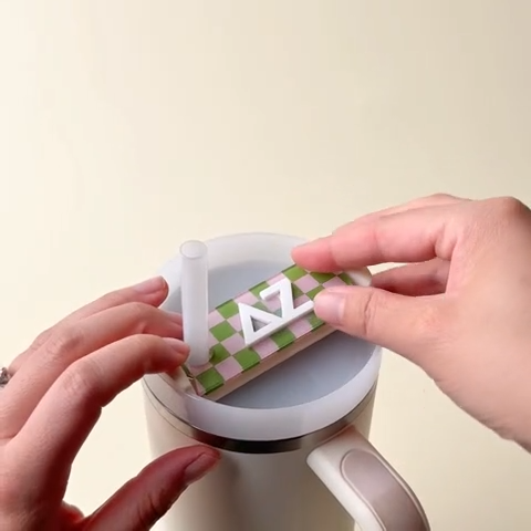 Tumbler Lid Name Plate