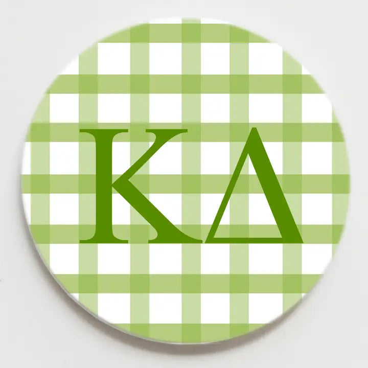 Gingham Button