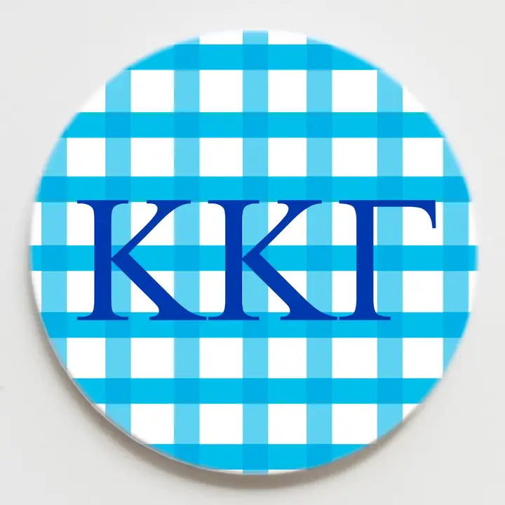 Gingham Button