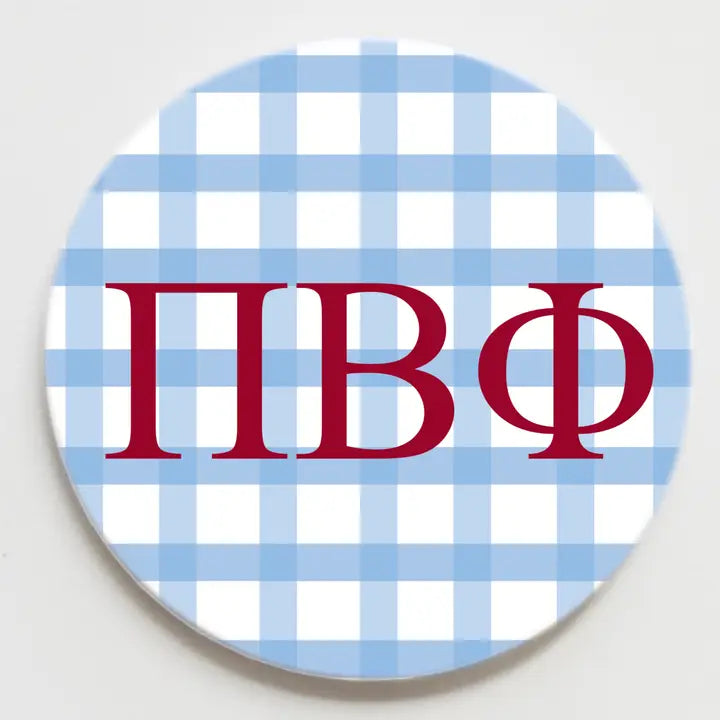 Gingham Button