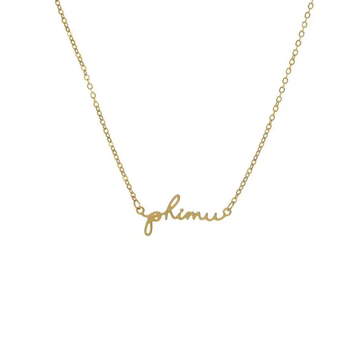 Script Necklace