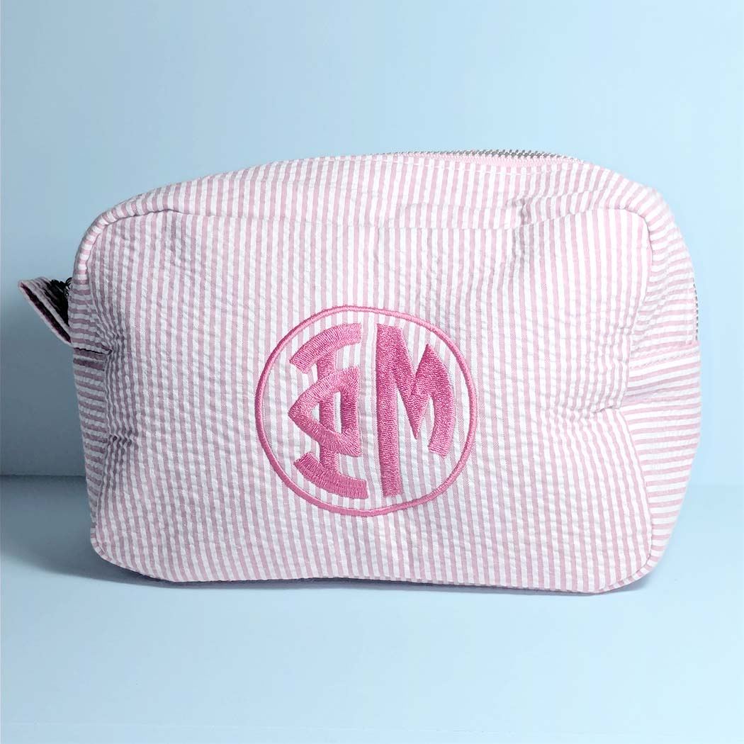 Seersucker Cosmetic Bag