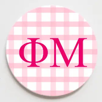Gingham Button