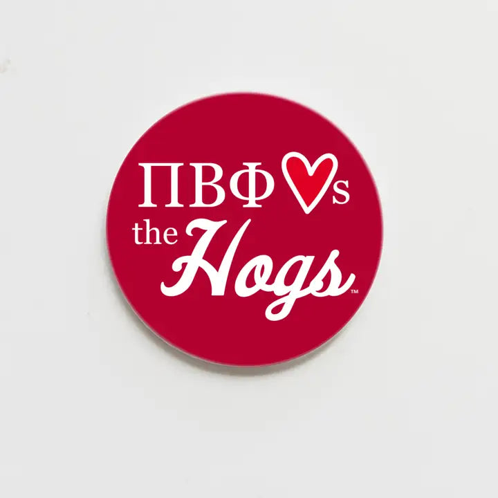 Loves Hogs Button