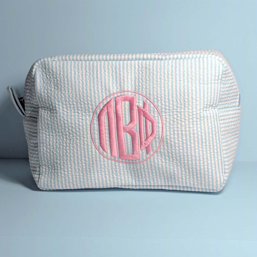 Seersucker Cosmetic Bag