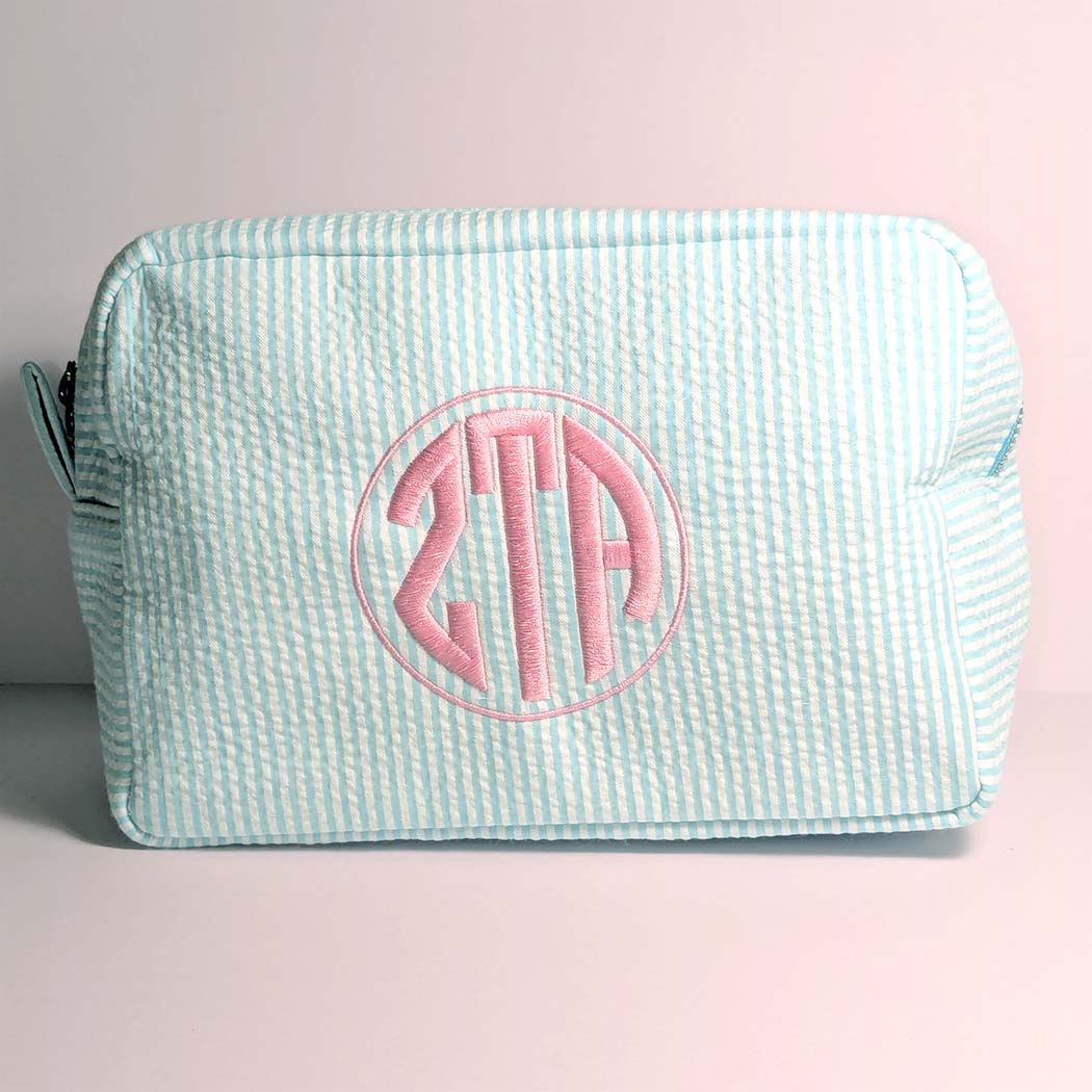 Seersucker Cosmetic Bag