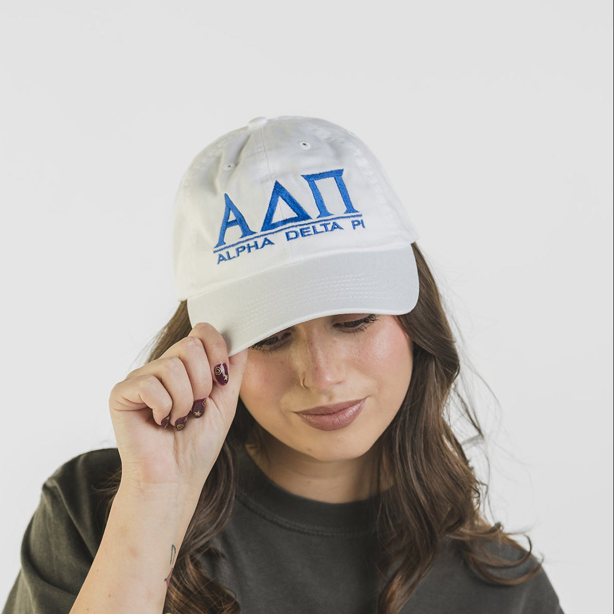 Embroidered Line Hat